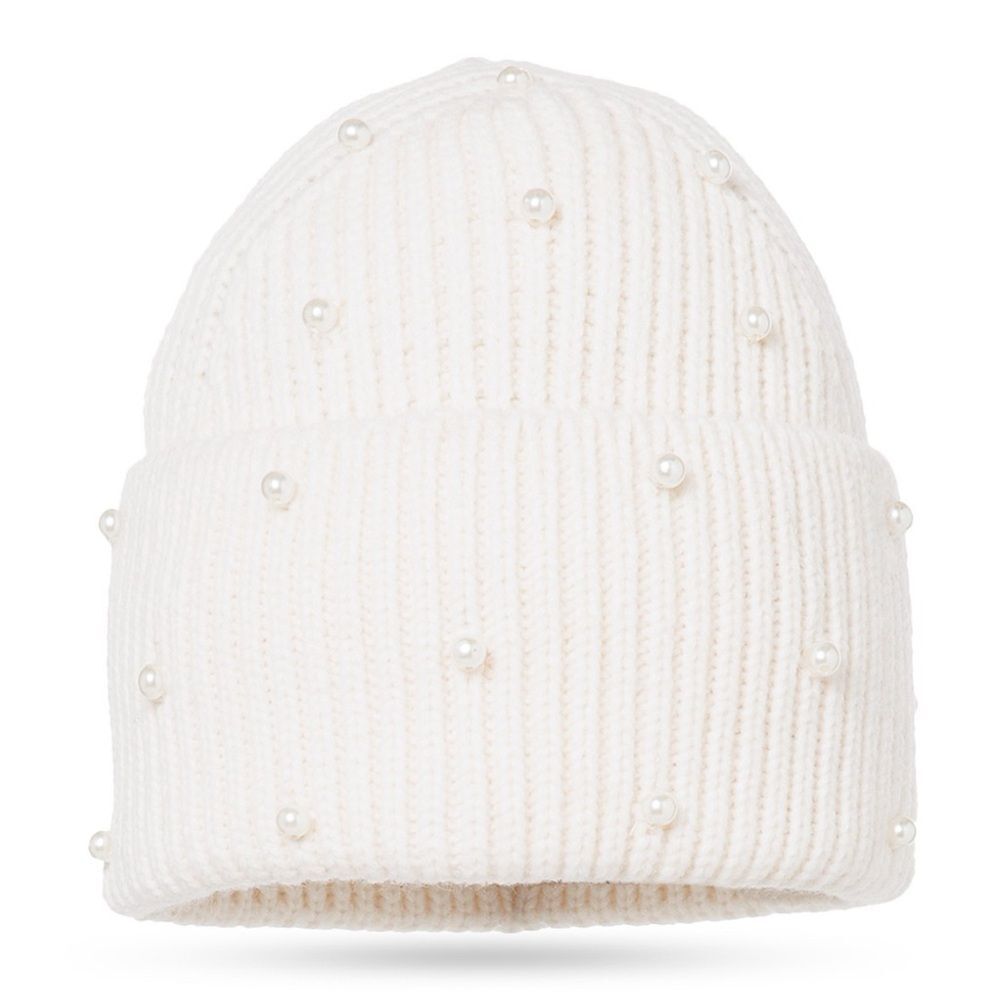 Goldbergh Valerie Hope Dream Beanie White Cream Pearl Worn Twice Ski Hat Apres